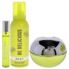 DKNY Be Delicious by Donna Karan for Women - 3 Pc Gift Set 3.4oz EDP Spray, 0.5oz EDP Spray, 5.1oz Shower Mousse
