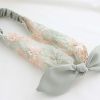 Green Sheer Lace Headband Embroidered Flower Bowknot Hair Band Wide Hair Accessories Hair Wrap
