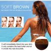 Soft Brown Self Tanning Cream Long Lasting Dark Natural Bronze Sunless Tanner Streak-Free Flawless Body Bronzing Balm for Beach Vacation Full Body Ski